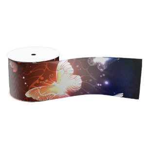 Gloeiende Nachtvlinders Grosgrain Lint