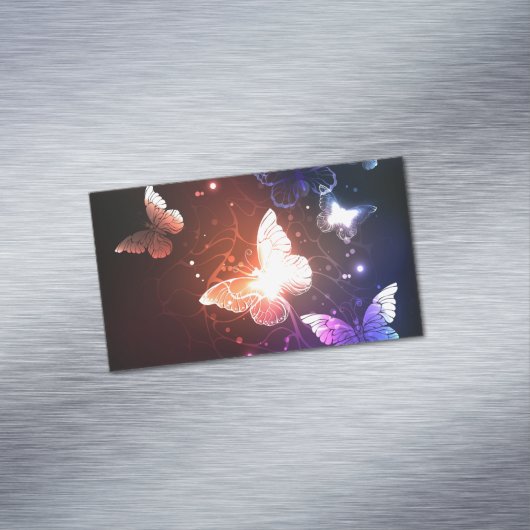 Gloeiende Nachtvlinders Magnetisch Visitekaartje (Voorbeeld)