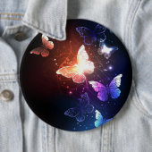 Gloeiende Nachtvlinders Ronde Button 6,0 Cm (In situ)