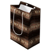 Gloeiende Neon Gepensioneerd Teken Op Een Bakstene Medium Cadeauzakje (Voorkant Gekanteld)