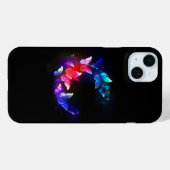 Gloeiende neon nachtvlinders op zwarte achtergrond Case-Mate iPhone case (Achterkant (horizontaal))