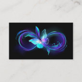 Gloeiende Oneindigheid met Magische Vlinder Contactkaartje (Voorkant)