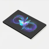 Gloeiende Oneindigheid met Magische Vlinder Post-it® Notes (Schuin)