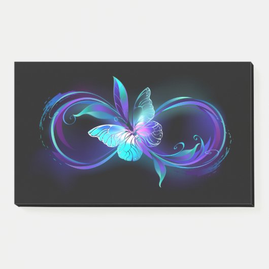Gloeiende Oneindigheid met Magische Vlinder Post-it® Notes (Voorkant)