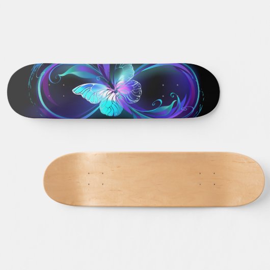 Gloeiende Oneindigheid met Magische Vlinder Skateboard (Horizontaal)