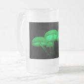 Gloeiende paddenstoelen matglas bierpul (Voorkant links)