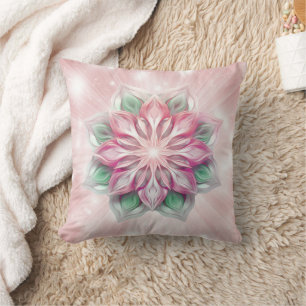 Gloeiende Pink Mandala Kussen