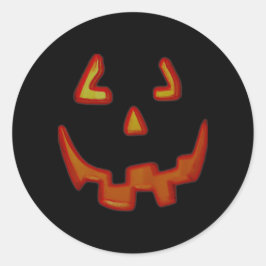 Gloeiende pompoen, plukjes ronde sticker