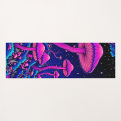 Gloeiende Psychedelic Mushroom Forest Night Yogamat (Achterkant (horizontaal))