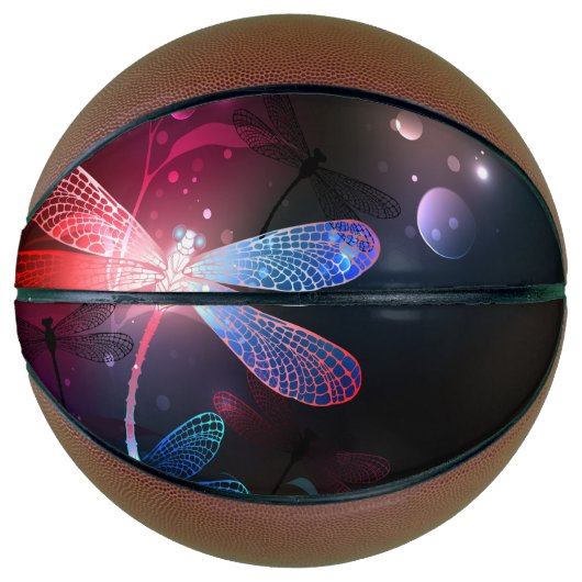 Gloeiende rode libel basketbal (Voorkant)