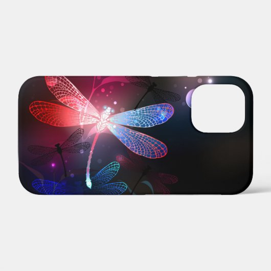 Gloeiende rode libel Case-Mate iPhone case (Achterkant (horizontaal))