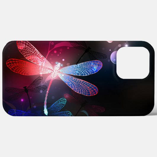 Gloeiende rode libel Case-Mate iPhone case (Achterkant (horizontaal))
