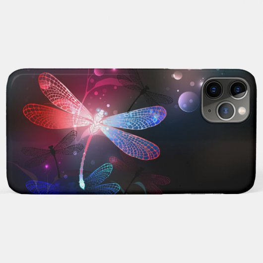 Gloeiende rode libel Case-Mate iPhone case (Achterkant (horizontaal))