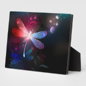 Gloeiende rode libel fotoplaat (Zijkant)