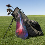 Gloeiende rode libel golfhanddoek (Groen)