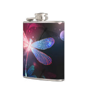 Gloeiende rode libel heupfles (Links)