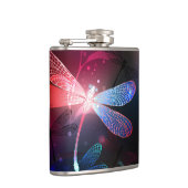 Gloeiende rode libel heupfles (Rechts)