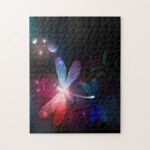 Gloeiende rode libel legpuzzel (Verticaal)