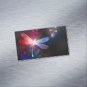 Gloeiende rode libel magnetisch visitekaartje (Voorbeeld)