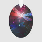 Gloeiende rode libel ornament (achterkant)