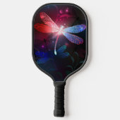 Gloeiende rode libel pickleball paddle (Achterkant)