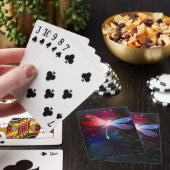 Gloeiende rode libel pokerkaarten (Insitu)