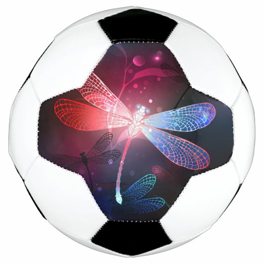 Gloeiende rode libel voetbal (Voorkant)
