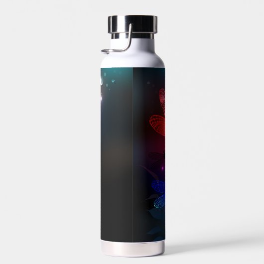 Gloeiende rode libel waterfles (Rechts)