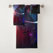 Gloeiende rode libellen bad handdoek (Insitu)