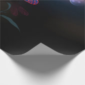 Gloeiende rode libellen cadeaupapier (Hoek)