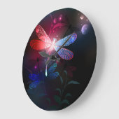 Gloeiende rode libellen grote klok (Hoek)