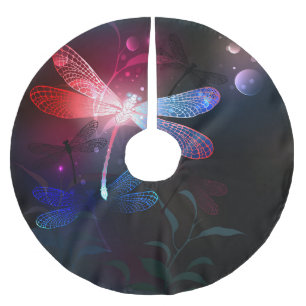 Gloeiende rode libellen kerstboom rok