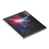 Gloeiende rode libellen notitieblok (Schuin)