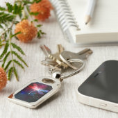 Gloeiende rode libellen sleutelhanger (Zijkant)