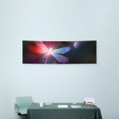 Gloeiende rode libellen spandoek (Beurs)