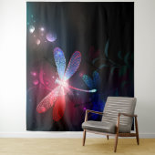 Gloeiende rode libellen wandkleed (In situ)