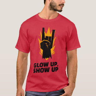 Gloeiende Show up-shirt retro T-shirt