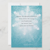 Gloeiende Snowflake Holiday Gathering Kaart (Achterkant)