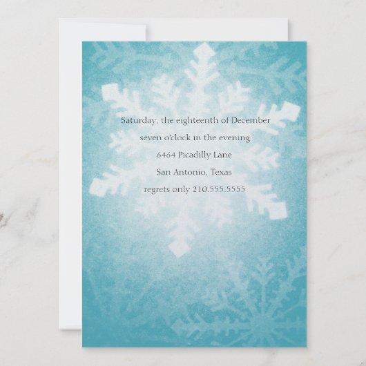 Gloeiende Snowflake Holiday Gathering Kaart (Achterkant)