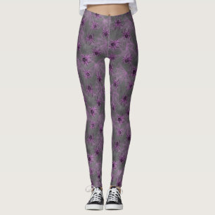 Gloeiende Spinnen paarse - mystieke arachnide Leggings
