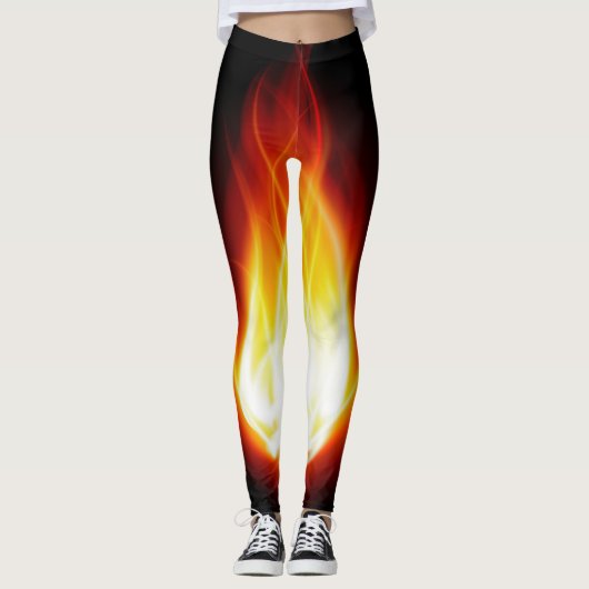 Gloeiende vlammen Leggings (Voorkant)