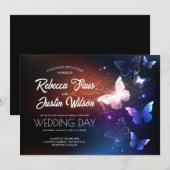 Gloeiende Vlinders Morpho Monarch Kaart (Voorkant / Achterkant)