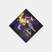 Gloeiende vlinders Neon Boho servetten (Hoek)