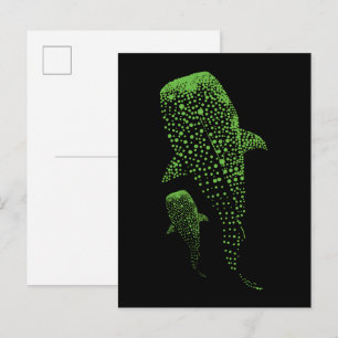 Gloeiende Walvishaakdeeltjeskunst Briefkaart