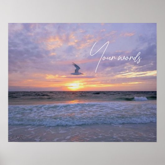 Gloeiende wolken boven zonsondergang poster (Voorkant)