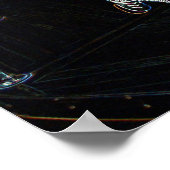 Gloeiende zebra poster (Hoek)