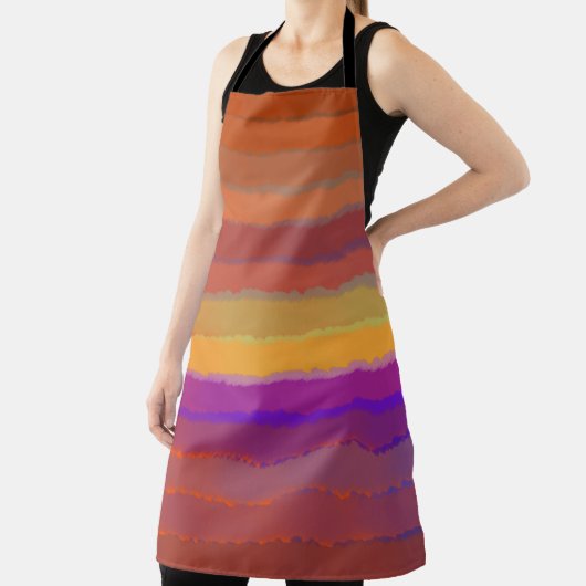 Gloeiende Zonsopgang Zoute Waterverf Pop van Kleur Schort (Insitu)