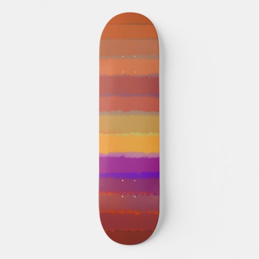 Gloeiende Zonsopgang Zoute Waterverf Pop van Kleur Skateboard (Voorkant)