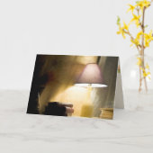 gloeilamp met een oude boekenimpressionisme kaart (Gele Bloem)