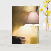gloeilamp met een oude boekenimpressionisme kaart (Gele Bloem)